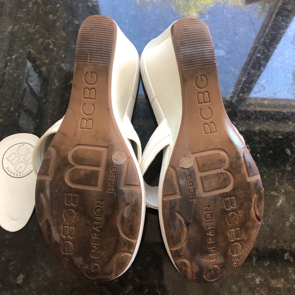 2/20 bundle BCBG wedge platform white size 7,5 - Picture 3 of 4